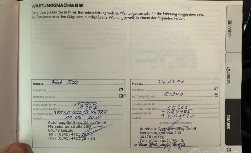 Fiat 500 1.2 Pop Neopatentati
