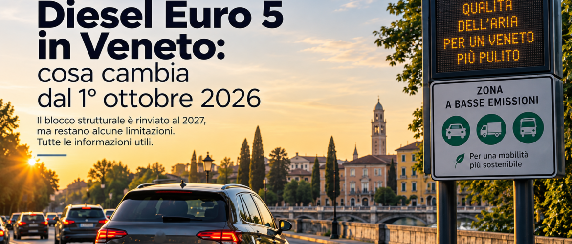 Diesel Euro 5 in Veneto: cosa cambia dal 1° ottobre 2026