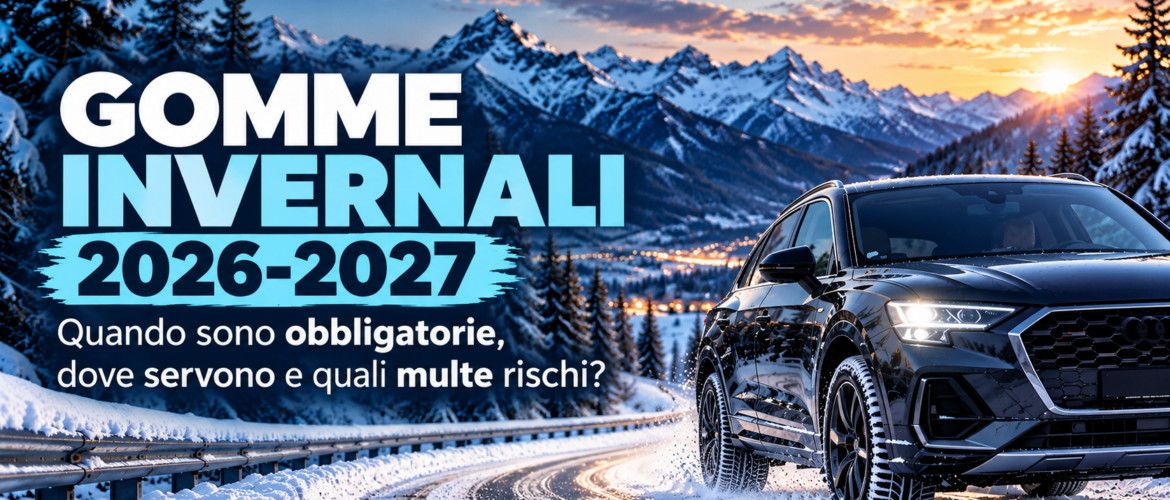 Gomme invernali 2026-2027: quando scatta l’obbligo, multe e regole in Veneto