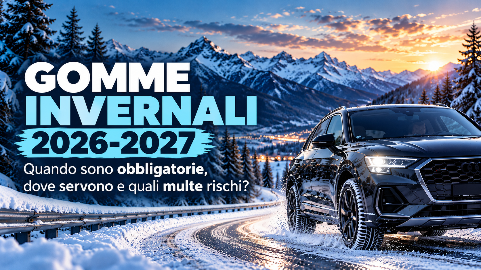 Gomme invernali 2026-2027: quando scatta l’obbligo, multe e regole in Veneto